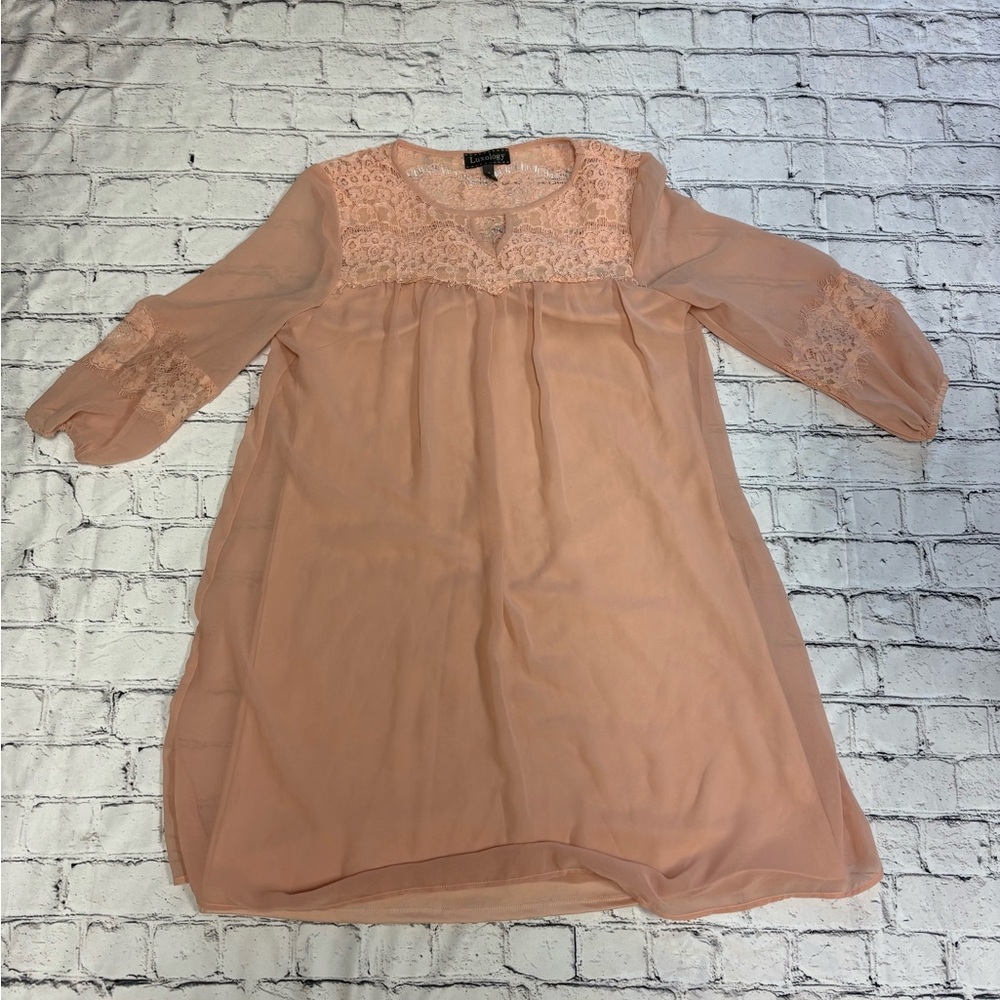 Luxology Blush Lace Dress
